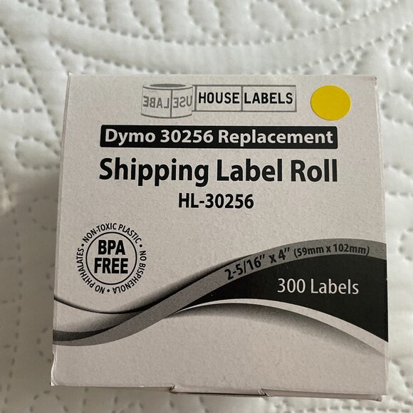 Shipping Label Roll. Yellow  2 rolls - Picture 3 of 3